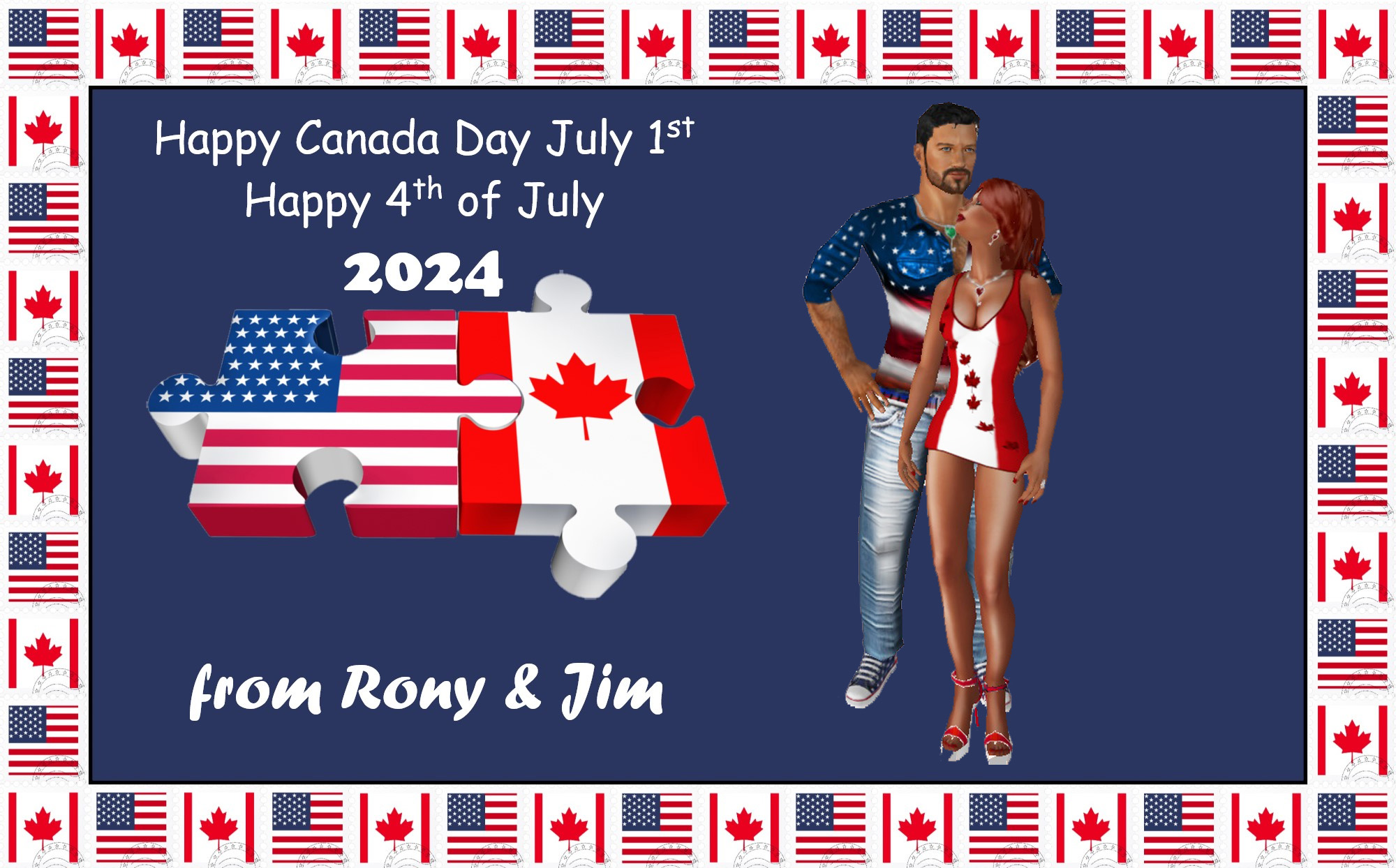 Rony n Jim Westfall Holiday well wishes