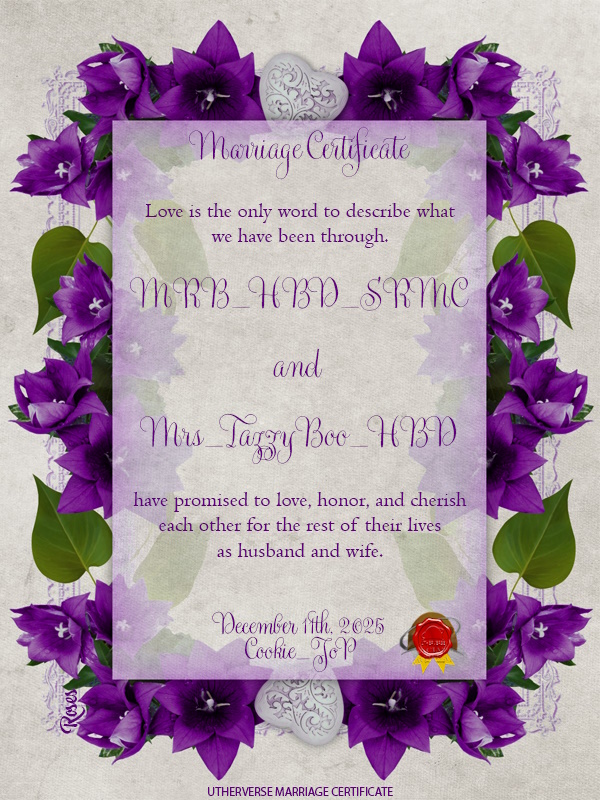 Utherverse marriage certificate