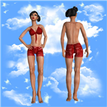 Shorty Sexy Lady Red
